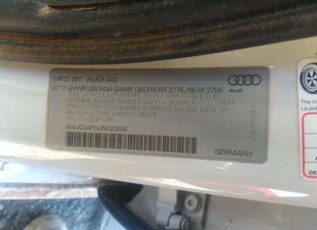 Photo 8 VIN: WAUG3AFC4JN020508 - AUDI A6 