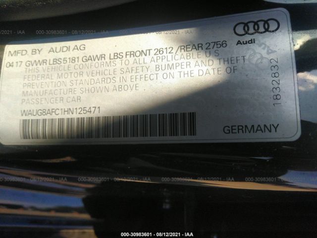 Photo 8 VIN: WAUG8AFC1HN125471 - AUDI A6 