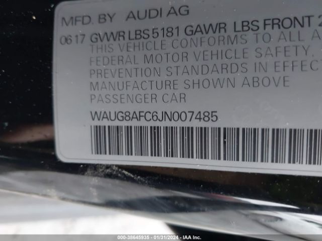 Photo 8 VIN: WAUG8AFC6JN007485 - AUDI A6 