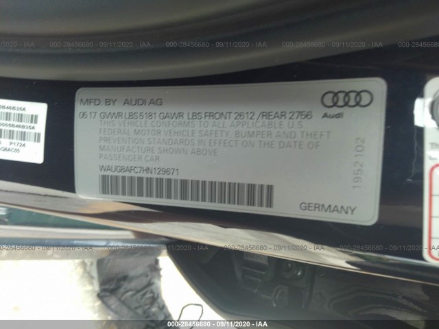 Photo 8 VIN: WAUG8AFC7HN129671 - AUDI A6 