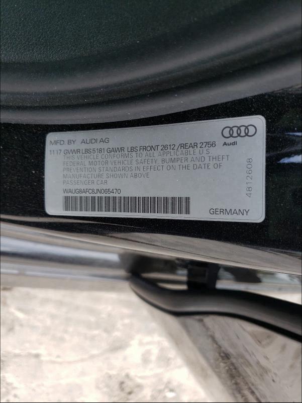 Photo 9 VIN: WAUG8AFC8JN065470 - AUDI A6 PREMIUM 