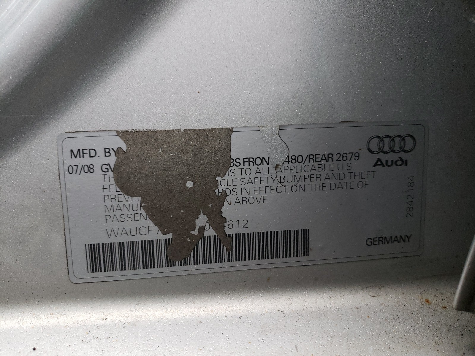 Photo 9 VIN: WAUGF78K89A064612 - AUDI A4 PREMIUM 