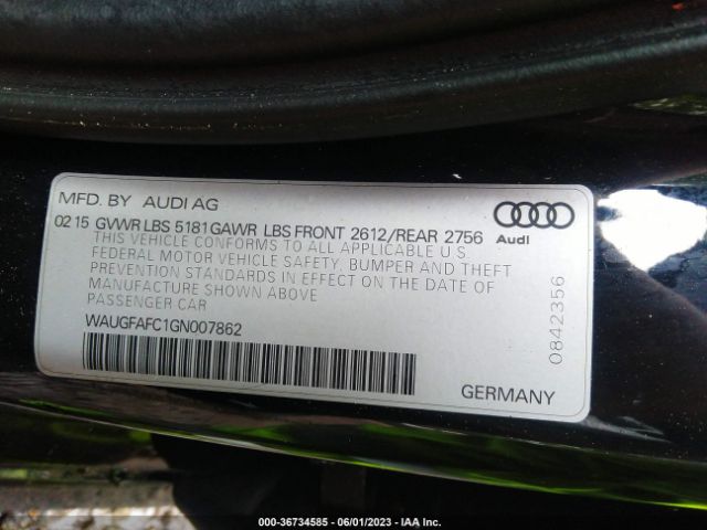 Photo 8 VIN: WAUGFAFC1GN007862 - AUDI A6 