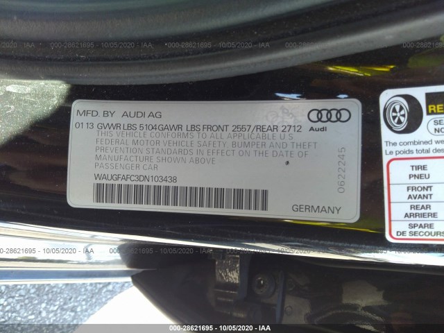 Photo 8 VIN: WAUGFAFC3DN103438 - AUDI A6 