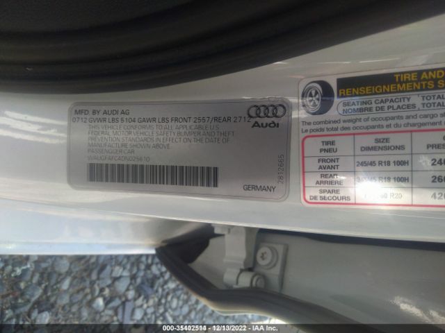 Photo 8 VIN: WAUGFAFC4DN025610 - AUDI A6 