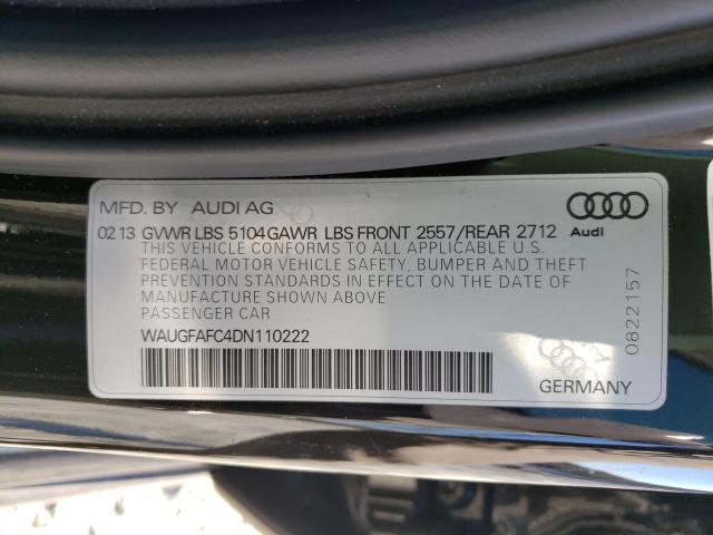 Photo 9 VIN: WAUGFAFC4DN110222 - AUDI A6 