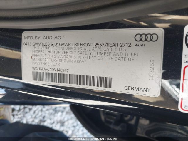 Photo 8 VIN: WAUGFAFC4DN140367 - AUDI A6 