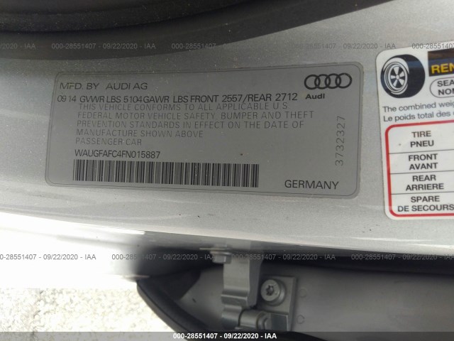 Photo 8 VIN: WAUGFAFC4FN015887 - AUDI A6 