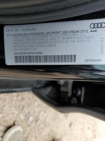 Photo 9 VIN: WAUGFAFC4FN028980 - AUDI A6 PREMIUM 