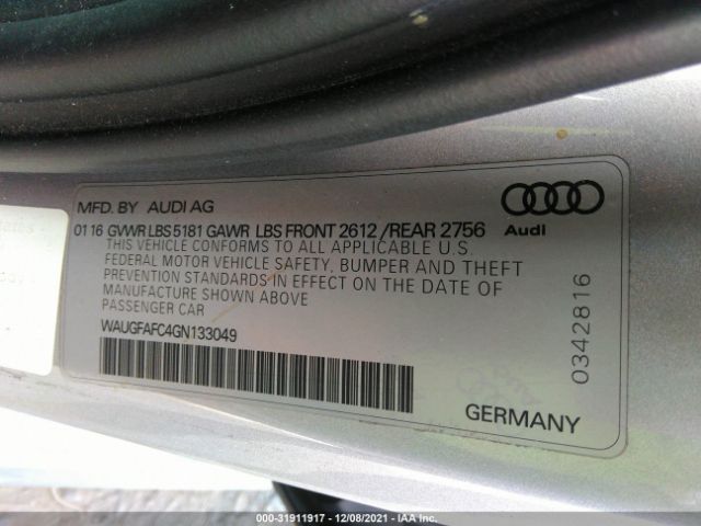 Photo 8 VIN: WAUGFAFC4GN133049 - AUDI A6 