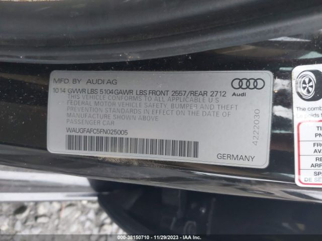 Photo 8 VIN: WAUGFAFC5FN025005 - AUDI A6 