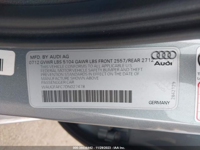 Photo 8 VIN: WAUGFAFC7DN027478 - AUDI A6 