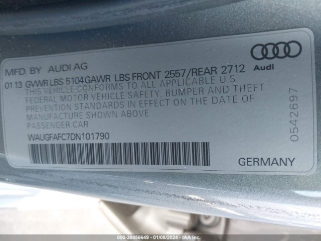 Photo 8 VIN: WAUGFAFC7DN101790 - AUDI A6 