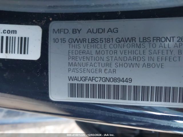 Photo 8 VIN: WAUGFAFC7G9089449 - AUDI A6 