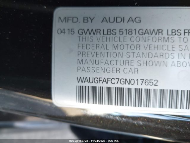 Photo 8 VIN: WAUGFAFC7GN017652 - AUDI A6 