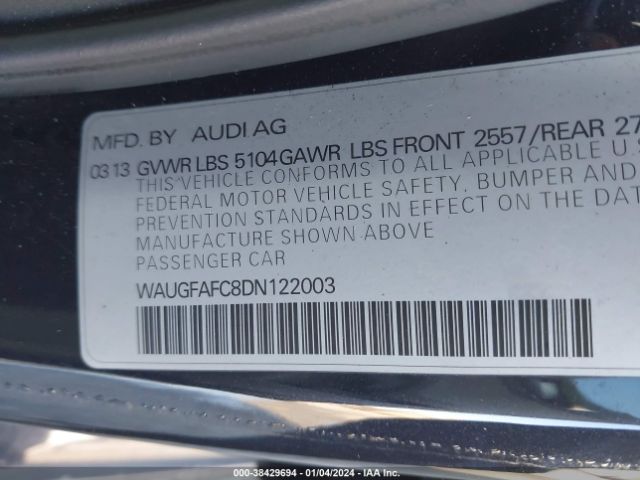 Photo 8 VIN: WAUGFAFC8DN122003 - AUDI A6 