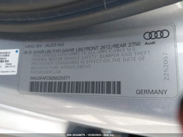 Photo 8 VIN: WAUGFAFC8GN025971 - AUDI A6 