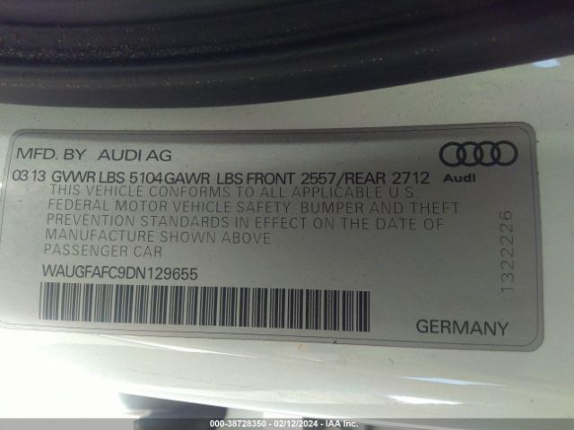 Photo 8 VIN: WAUGFAFC9DN129655 - AUDI A6 