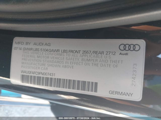 Photo 8 VIN: WAUGFAFC9FN007431 - AUDI A6 