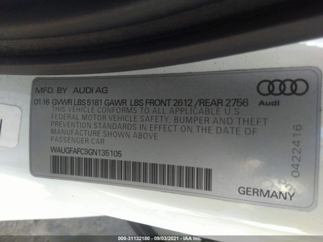 Photo 8 VIN: WAUGFAFC9GN135105 - AUDI A6 