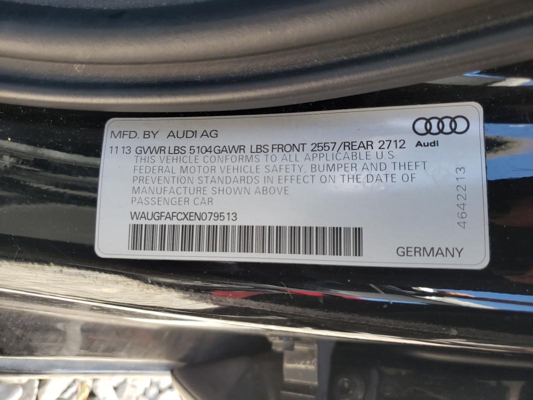 Photo 9 VIN: WAUGFAFCXEN079513 - AUDI A6 