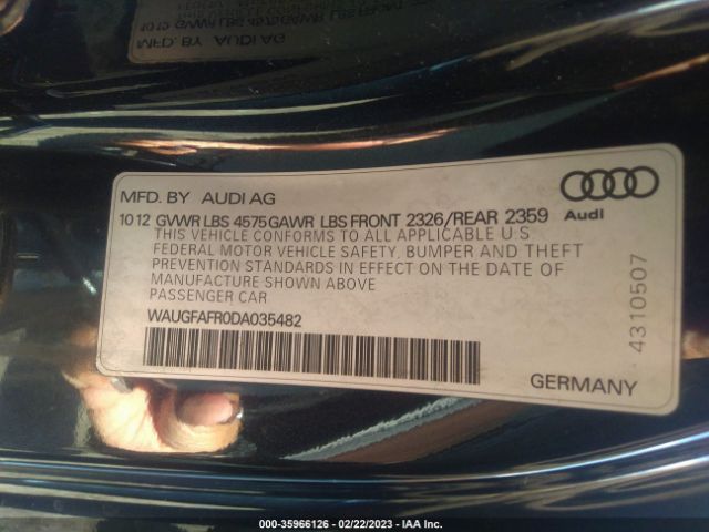 Photo 8 VIN: WAUGFAFR0DA035482 - AUDI A5 