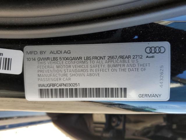 Photo 11 VIN: WAUGFBFC4FN030251 - AUDI A6 