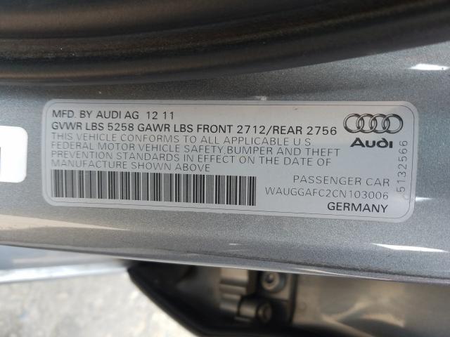 Photo 9 VIN: WAUGGAFC2CN103006 - AUDI A6 PREMIUM 