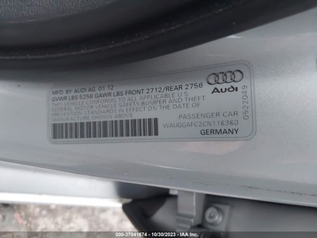 Photo 8 VIN: WAUGGAFC2CN118380 - AUDI A6 