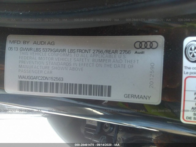 Photo 8 VIN: WAUGGAFC2DN152563 - AUDI A6 