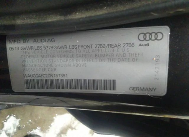 Photo 8 VIN: WAUGGAFC2DN157391 - AUDI A6 