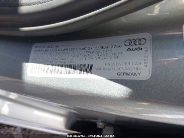 Photo 8 VIN: WAUGGAFC3CN083784 - AUDI A6 