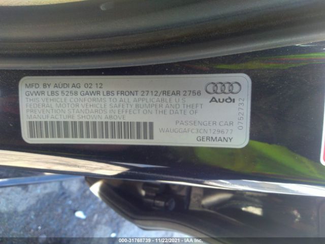 Photo 8 VIN: WAUGGAFC3CN129677 - AUDI A6 