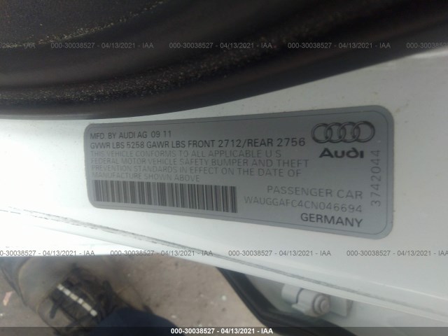 Photo 8 VIN: WAUGGAFC4CN046694 - AUDI A6 