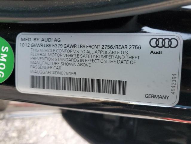 Photo 11 VIN: WAUGGAFC4DN075498 - AUDI A6 