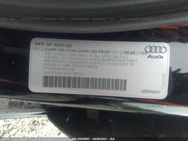 Photo 8 VIN: WAUGGAFC6CN149101 - AUDI A6 