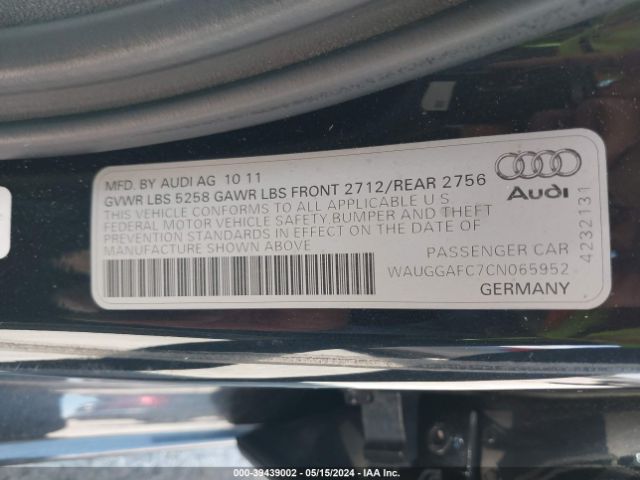 Photo 8 VIN: WAUGGAFC7CN065952 - AUDI A6 