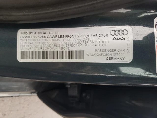 Photo 11 VIN: WAUGGAFC8CN127441 - AUDI A6 PREMIUM 