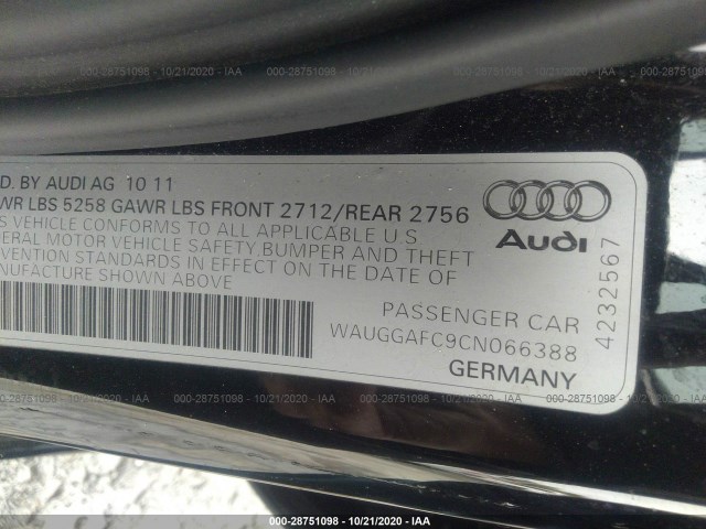 Photo 8 VIN: WAUGGAFC9CN066388 - AUDI A6 