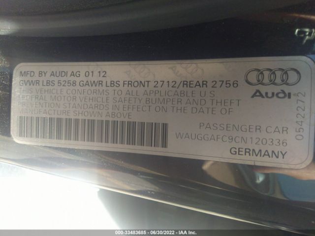 Photo 8 VIN: WAUGGAFC9CN120336 - AUDI A6 