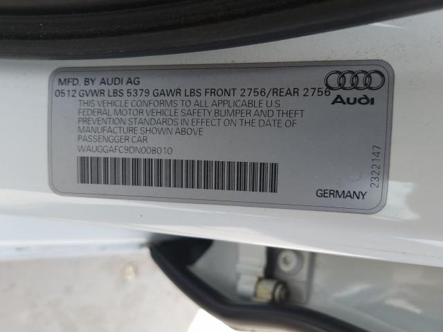 Photo 9 VIN: WAUGGAFC9DN008010 - AUDI A6 PREMIUM 