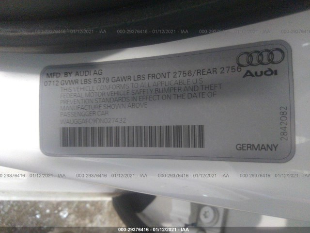 Photo 8 VIN: WAUGGAFC9DN027432 - AUDI A6 