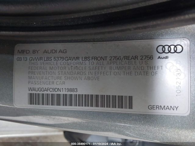 Photo 8 VIN: WAUGGAFC9DN119883 - AUDI A6 