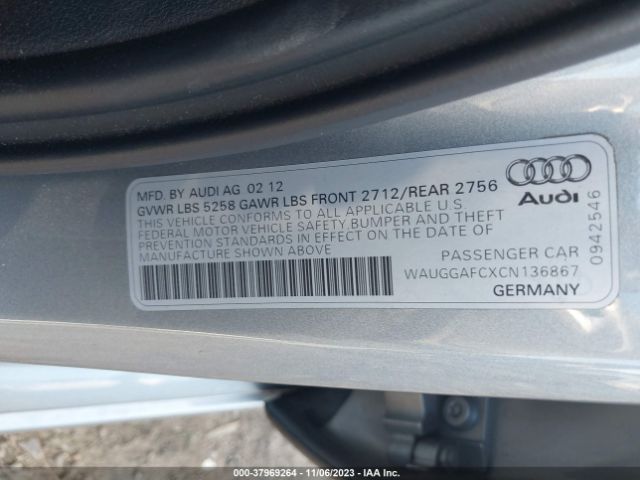 Photo 8 VIN: WAUGGAFCXCN136867 - AUDI A6 