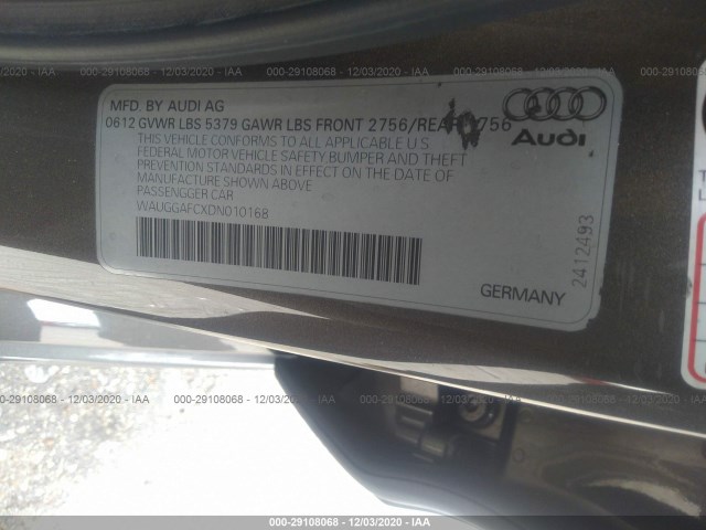 Photo 8 VIN: WAUGGAFCXDN010168 - AUDI A6 