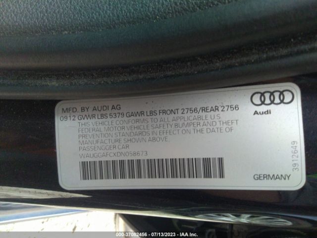 Photo 8 VIN: WAUGGAFCXDN058673 - AUDI A6 