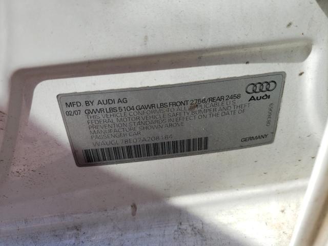 Photo 9 VIN: WAUGL78E07A208184 - AUDI NEW S4 QUA 