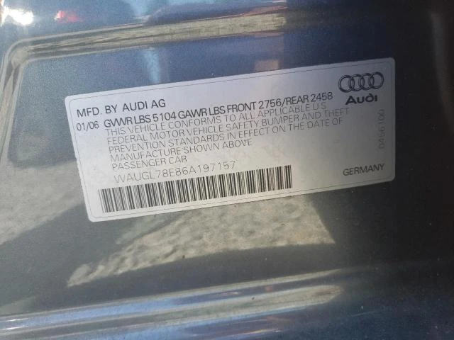 Photo 11 VIN: WAUGL78E86A197157 - AUDI S4 QUATTRO 