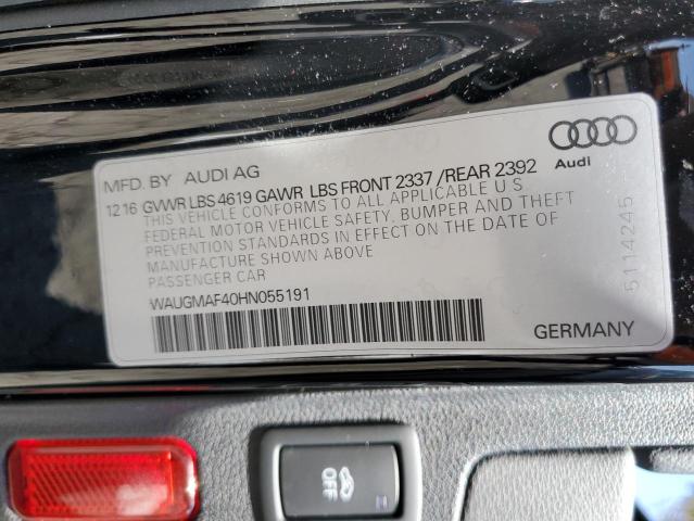 Photo 11 VIN: WAUGMAF40HN055191 - AUDI A4 