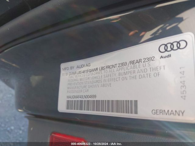 Photo 8 VIN: WAUGMAF40LN004699 - AUDI A4 